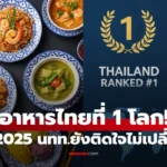 อาหารไทยยอดนิยม อันดับ 1 ของโลก ปี 2025